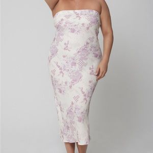 RESA Lavender Floral Midi Dress